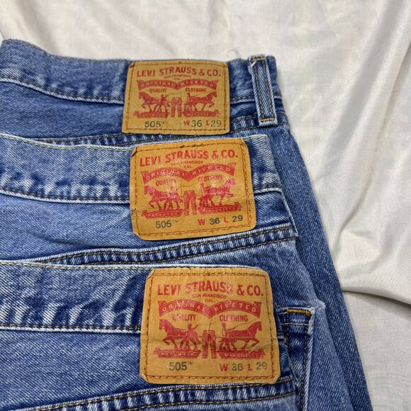 3pk Levi 505's - 36W 29L - Picture 4 of 5